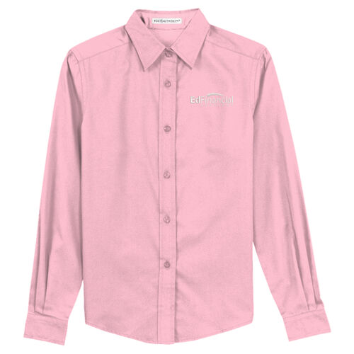 Embroidered EdFinancial - Ladies Long Sleeve Easy Care Shirt Thumbnail