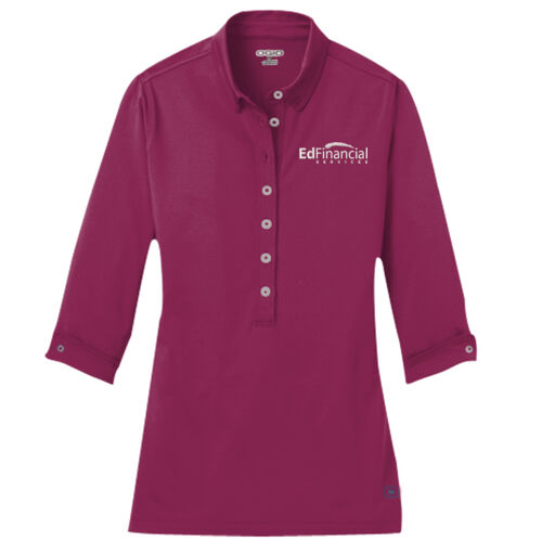 Embroidered EdFinancial - Ladies Gauge Polo Thumbnail