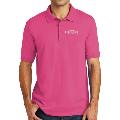 Embroidered EdFinancial - Core Blend Jersey Knit Polo Thumbnail