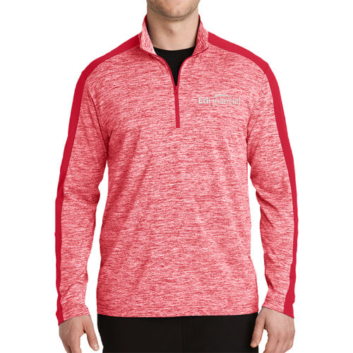 Embroidered  - PosiCharge ® Electric Heather Colorblock 1/4 Zip Pullover Thumbnail