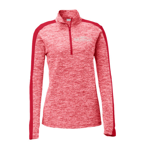 Embroidered  - Ladies PosiCharge ® Electric Heather Colorblock 1/4 Zip Pullover Thumbnail