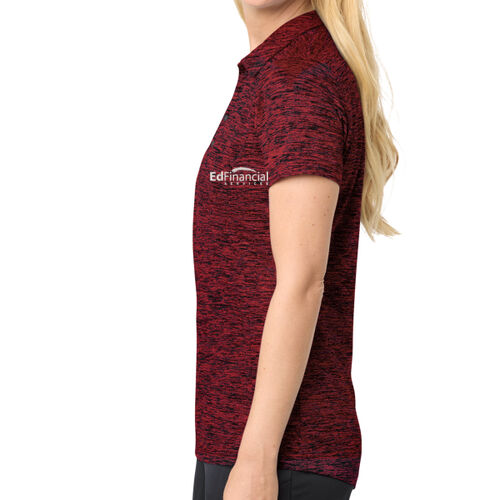 Embroidered Sleeve - Ladies PosiCharge ® Electric Heather Polo Thumbnail