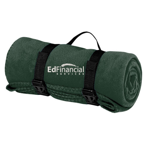 EdFinancial Embroidered - Value Fleece Blanket with Strap Thumbnail