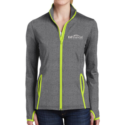 BBBS Embroidered - Ladies Sport Wick ® Stretch Contrast Full Zip Jacket Thumbnail