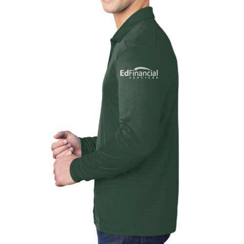 EdFinancial Embroidered Sleeve - Posi UV ® Pro Long Sleeve Polo Thumbnail