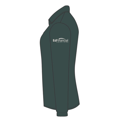 EdFinancial Embroidered Sleeve - Ladies Silk Touch™ Long Sleeve Polo Thumbnail