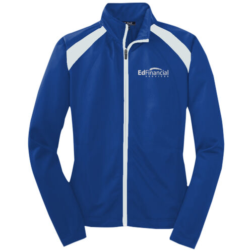 EdFinancial Embriodered - Ladies Tricot Track Jacket Thumbnail