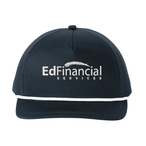EdFinancial Embroidered - Snapback Five Panel Rope Cap Thumbnail