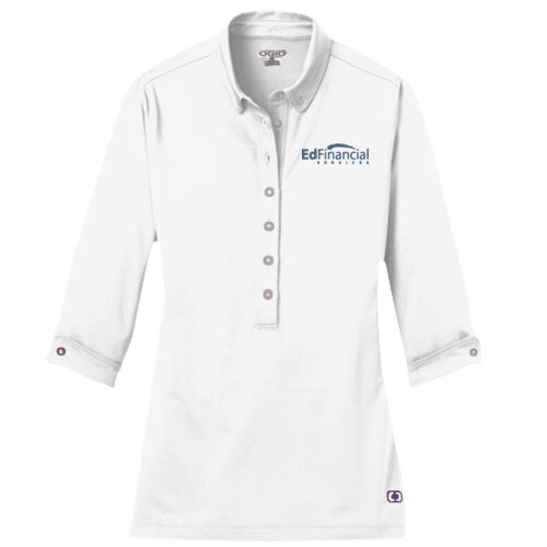 Embroidered EdFinancial - Ladies Gauge Polo Thumbnail