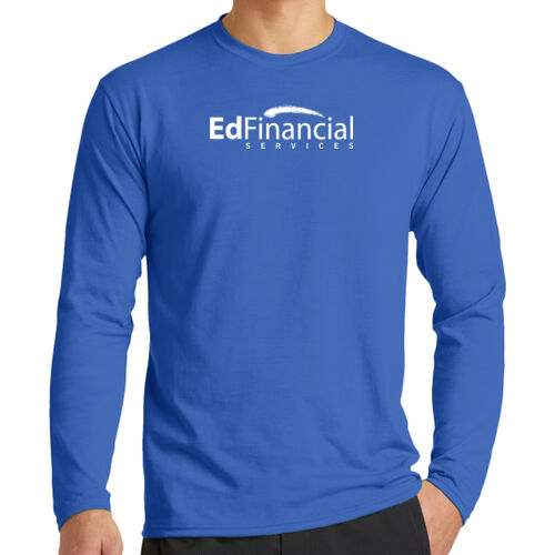 EdFinancial Printed - Long Sleeve Performance Blend Tee Thumbnail