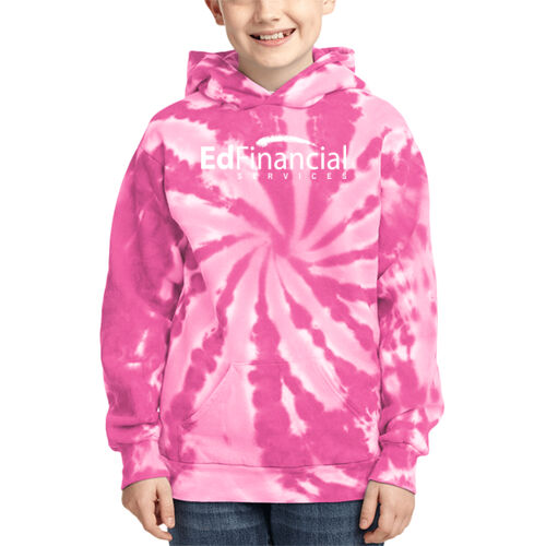 EdFinancial Printed - Youth Tie Dye Pullover Hooded Sweatshirt Thumbnail