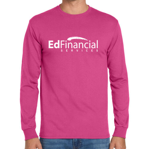 EdFinancial Printed - Dri Power ® 50/50 Cotton/Poly Long Sleeve T Shirt Thumbnail