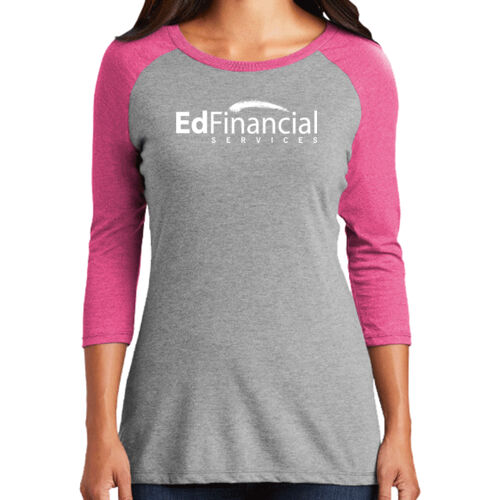 EdFinancial Printed - Women's Perfect Tri ® 3/4 Sleeve Raglan Thumbnail