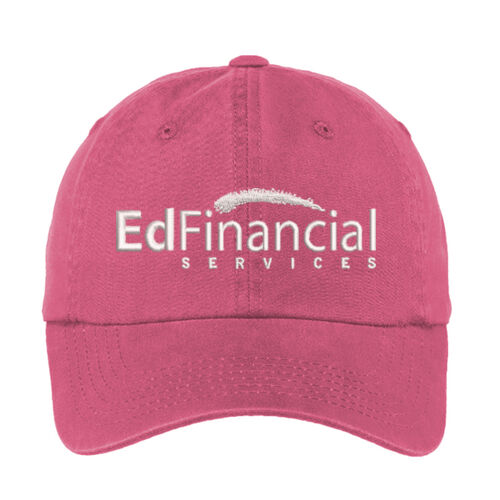 EdFinancial Embroidered - Ladies Garment Washed Cap Thumbnail