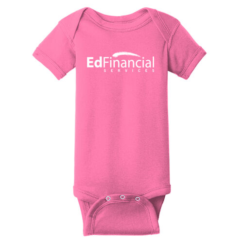 EdFinancial Printed - Infant Short Sleeve Baby Rib Bodysuit Thumbnail