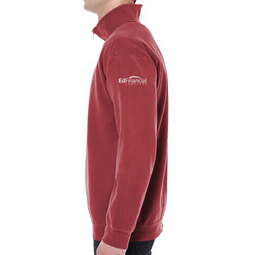 Embroidered Sleeve - Ring Spun 1/4 Zip Sweatshirt Thumbnail