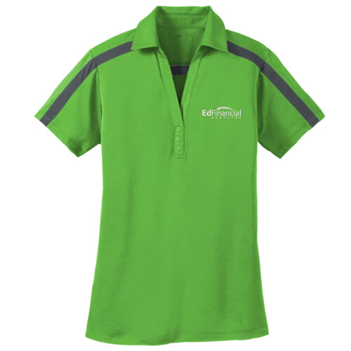 BBBS Embroidered - Ladies Silk Touch™ Performance Colorblock Stripe Polo Thumbnail