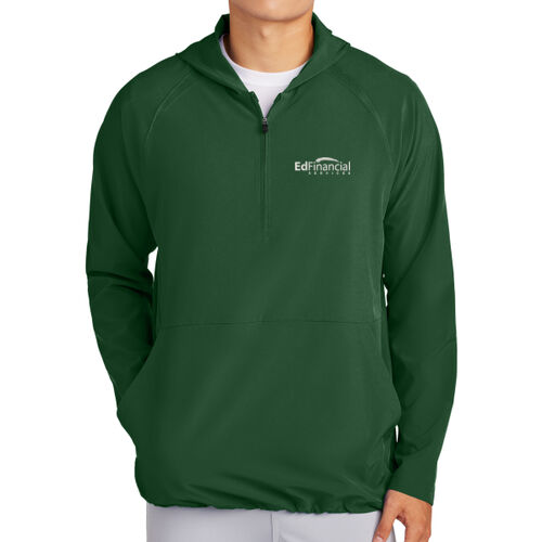 BBBS Embroidered - Repeat 1/2 Zip Long Sleeve Hooded Jacket Thumbnail