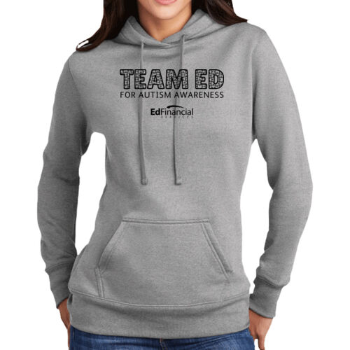 EdFinancial Autism  - Ladies Core Fleece Pullover Hooded Sweatshirt Thumbnail