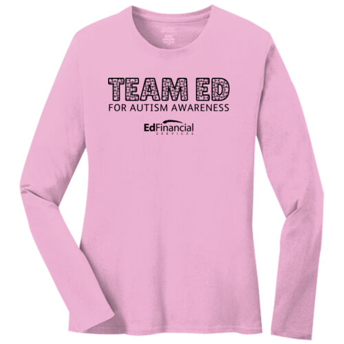 EdFinancial Autism  - Ladies Long Sleeve Core Cotton Tee Thumbnail
