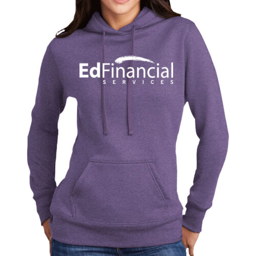 Printed   - Ladies Core Fleece Pullover Hooded Sweatshirt Thumbnail