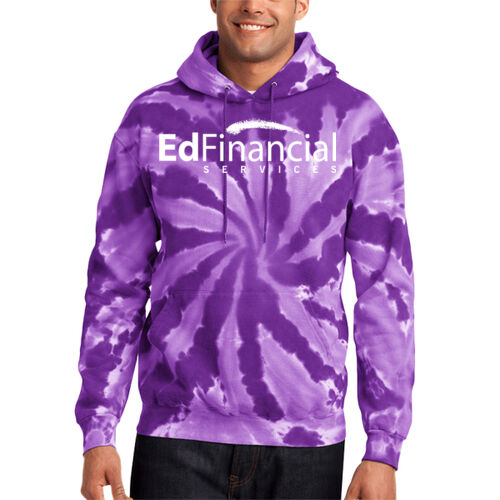 Printed   - Tie Dye Pullover Hooded Sweatshirt Thumbnail