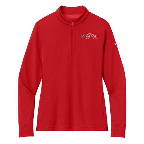 Embroidered  - Women's Essential 1/2 Zip Cover Up Thumbnail